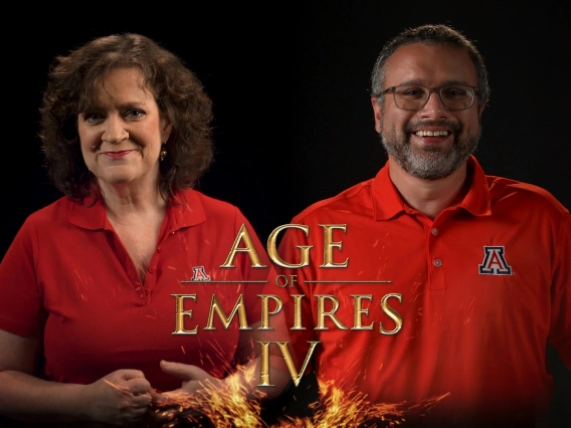 UArizona Department of History head Alison Futrell and associate professor of medieval history Paul Milliman